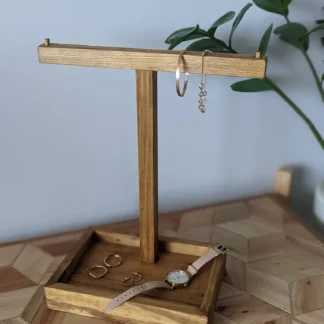 Reclaimed wooden jewellery stand -