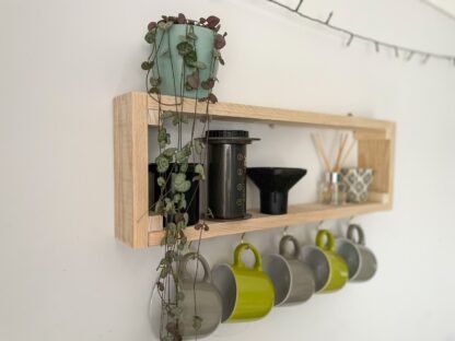 Reclaimed wooden Mug Shelf - crowfoot salvage