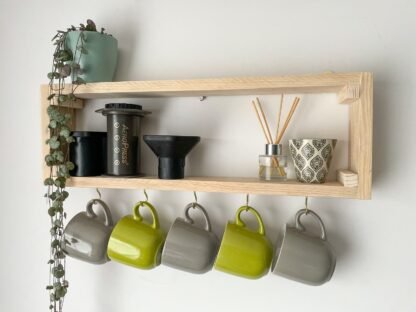 Reclaimed wooden Mug Shelf - crowfoot salvage