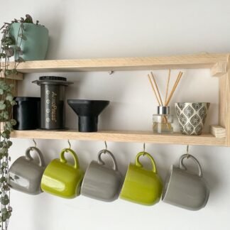 Reclaimed wooden Mug Shelf - crowfoot salvage