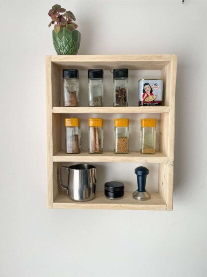 Reclaimed wooden spice rack - crowfoot salvage