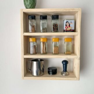 Reclaimed wooden spice rack - crowfoot salvage