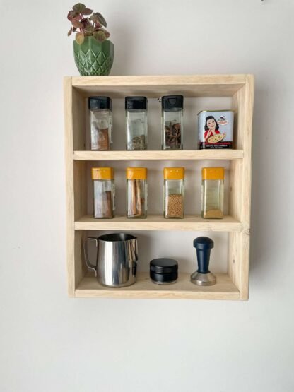 Reclaimed wooden spice rack - crowfoot salvage