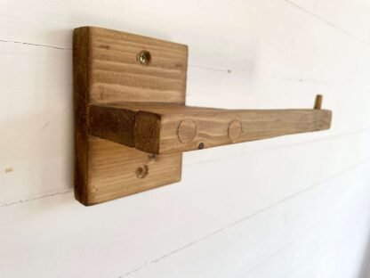 Reclaimed wooden Toilet roll holder