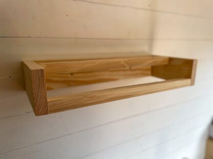 reclaimed wooden double towel rail