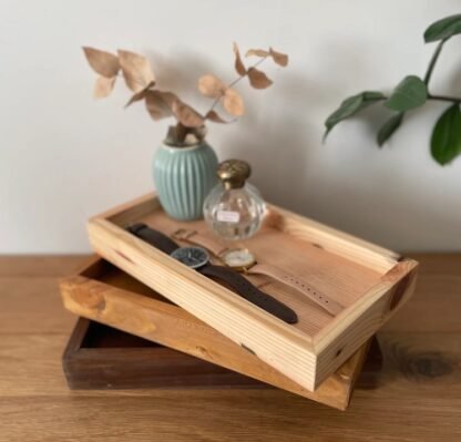 Rustic reclaimed slimline vanity tray - Crowfoot Salvage