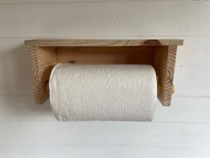 Kitchen towel holder with shelf - crowfoot salvage