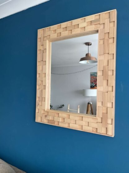 Reclaimed wooden Geometric Mirror