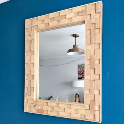 Reclaimed wooden Geometric Mirror