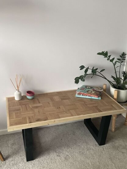 Reclaimed oak wooden coffee table