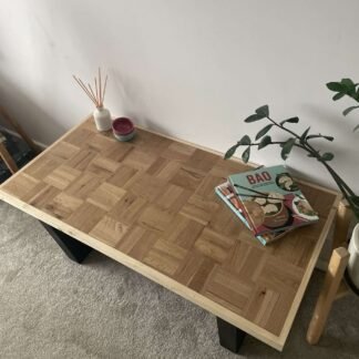 Reclaimed oak wooden coffee table