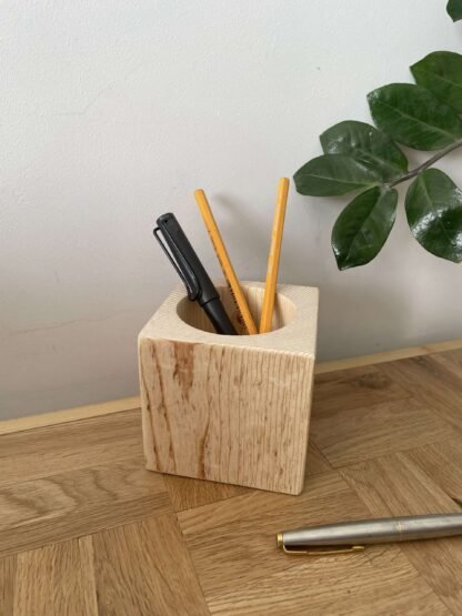 rustic desk organiser / pen pot - crowfoot salvage