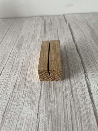 Oak price tag holder / table setting name