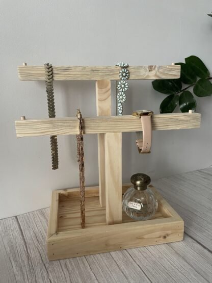 Reclaimed wooden Jewellery stand / necklace organiser