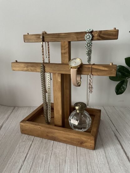 Reclaimed wooden Jewellery stand / necklace organiser