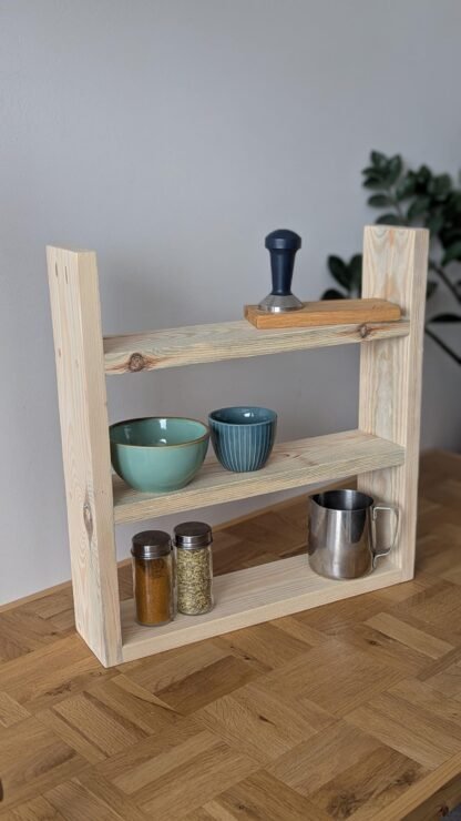 Slimline kitchen storage shelf